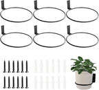8 Inch Wall Mounted Plant Holder,Plant Wall Mount,Flower Pot Holder for Outside,Wall Planters for Indoor Plants (6 Pack)