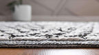 Unique Loom Chindi Jute Collection Area Rug (7' 1" x 10' Rectangle, White Black)
