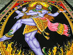 Dancing Shiva/Nataraja sequins Cotton Wall Hanging Yoga Painting : Size 43"x30" Inches - color: Dancing Shiva