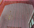 1x2 M Door String Curtain Rare Flat Silver Ribbon Thread Fringe Window Panel Room Divider Cute Strip Tassel for Wedding Coffee House Restaurant Parts, Claret - color: Claret Red