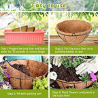 Legigo 6 Pack 10 Inch Hanging Basket Coco Liners Replacement, 100% Natural Round Coconut Coco Fiber Planter Basket Liners for Hanging Basket Flowers/Vegetables - color: 6pcs, size: 10 Inch