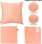 4-Pack 100% Cotton Comfortable Solid Decorative Throw Pillow Case,Thmyo Square Cushion Cover Pillowcase Sublimation Blank Pillow Covers DIY Throw Pillowcase for Sofa(20x20 inch/ 50x50cm,Sakura Pink)