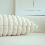 JOJUSIS Pack of 2 Faux Fur Plush Decorative Throw Pillow Covers Couch Cushion Case Soft Pillowcases (Beige, 12 x 20-Inch)
