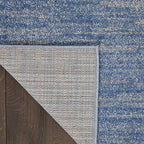 Nourison Home Nourison Essentials Blue Grey 2'2" x 10' Area Rug - Easy Clean, Non Shedding, Bed Room, Living Room, Dining Room, Kitchen (10' Runner) - color: Blue/Grey, size: 2'2" x 10' (Runner)