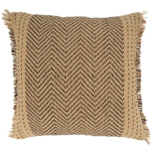 SARO LIFESTYLE Wilma Collection Timeless Animal Print Faux Fur Poly Filled Throw Pillow, 14" x 20", Natural - color: Natural, size: 22" Down
