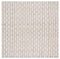 SAFAVIEH Natural Fiber Collection Area Rug - 6' Square, Natural & Blue, Handmade Jute & Wool, Ideal for Living Room, Bedroom, Dining Space (NFB225N) - color: Natural/Blue, size: 6' x 6' (Square)