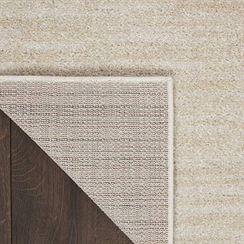 Nourison Home Nourison Essentials Ivory Beige 2'2" x 7'6" Area Rug - Easy Clean, Non Shedding, Bed Room, Living Room, Dining Room, Kitchen (8' Runner) - color: Ivory Beige, size: 2'2" x 7'6" (Runner)