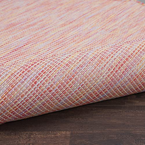 Nourison Home Positano Rainbow 2'2" x 12' Area Rug - Easy Clean, Non Shedding, Bed Room, Living Room, Dining Room, Kitchen (12' Runner) - color: Rainbow, size: 2'2" x 12' (Runner)