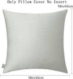 Thmyo 4-Pack 100% Cotton Comfortable Solid Decorative Throw Pillow Case Square Cushion Cover Pillowcase Sublimation Blank Pillow Covers DIY Throw Pillowcase for Sofa(18x18inch/45x45cm,Grey)