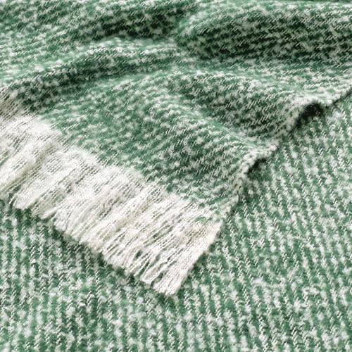 BOURINA Throw Blanket Soft Lightweight Cozy Throw for Bed Couch Decorative Blanket, Green 50" x 60" - color: Qqs-green, size: 50"x60"