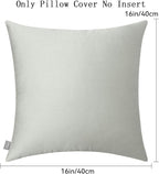 4-Pack 100% Cotton Comfortable Solid Decorative Throw Pillow Case,Thmyo Square Cushion Cover Pillowcase Sublimation Blank Pillow Covers DIY Throw Pillowcase for Sofa Bedroom(16x16 inch/ 40x40cm,Grey)