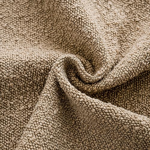 Foindtower Set of 2, Decorative Textured Boucle Throw Pillow Covers Accent Solid Pillow Cases Soft Cozy Couch Cushion Case for Chair Sofa Bedroom Living Room Home Decor 16 x 16 Inch Taupe Khaki Camel - color: Camel, size: 16" x 16" (Pack of 2)