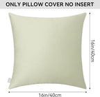 Thmyo 4-Pack 100% Cotton Comfortable Solid Decorative Throw Pillow Case Square Cushion Cover Pillowcase Sublimation Blank Pillow Covers DIY Throw Pillowcase for Sofa Bedroom(16x16 inch/ 40x40cm,Beige)