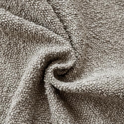 Foindtower Set of 2, Decorative Textured Boucle Throw Pillow Covers Accent Solid Pillow Cases Neutral Soft Cozy Couch Cushion Case for Chair Sofa Bedroom Living Room Home Decor 16x16 Inch Light Taupe - color: Light Taupe, size: 16" x 16" (Pack of 2)