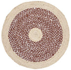 SAFAVIEH Cape Cod Collection Area Rug - 3' Round, Rust & Natural, Handmade Braided Jute & Cotton, Ideal for High Traffic Areas in Living Room, Bedroom (CAP210P) - color: Rust/Natural, size: 3' (Round)