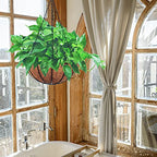Hanging Planters Basket Outdoor Indoor(14 inch 4 Pack)-Coconut Coir Hanging Baskets for Plants Outdoor,Metal Wire Baskets with Coco Liner Window Box Planters, Hanging Flower Pots for Railings - size: 14 inch