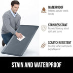 GORILLA GRIP Comfortable Cushioned Kitchen Mats for Floor, Waterproof and Stain Resistant Soft Top, 3/4 Inch Thick Ergonomic Standing Desk Anti Fatigue Mat, Foam Supports Ankles, Feet, 20x32, Charcoal