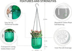 Josteve 4.5 Inch 2 Pcs Self Watering Hanging Planter Indoor Plant Pots Drainage Holes, Outdoor Small Hanging Planters Flower Pot Basket, Visible Water Level, Plant Hanger Home Decor, Gardening