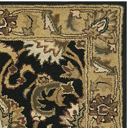 SAFAVIEH Classic Collection 3' x 5' Black / Gold CL252A Handmade Traditional Oriental Premium Wool Area Rug - size: 3' x 5' (Rectangular)