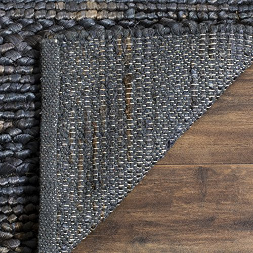 SAFAVIEH Natural Fiber Collection Runner Rug - 2'3" x 8', Grey, Handmade Jute, Braided Woven Design, Ideal for Living Room, Bedroom (NF212G) - color: Grey, size: 2'3" x 8' (Runner)