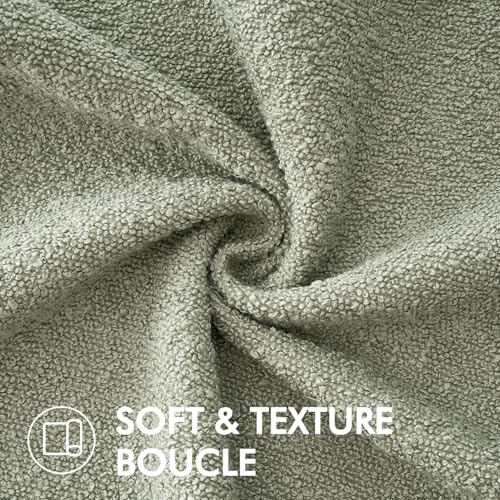 MIULEE 18x18 Inch Decorative Pillow Covers for Couch Bed Set of 2 Textured Boucle Neutral Spring Throw Pillow Covers Sage Green Accent Solid Pillowcases Sofa Living Room Home Decor - color: Sage Green, size: 18" x 18" (Pack of 2)