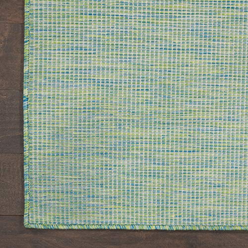 Nourison Home Positano Blue Green 2'2" x 10' Area Rug - Easy Clean, Non Shedding, Bed Room, Living Room, Dining Room, Kitchen (10' Runner) - color: Blue/Green, size: 2'2" x 10' (Runner)