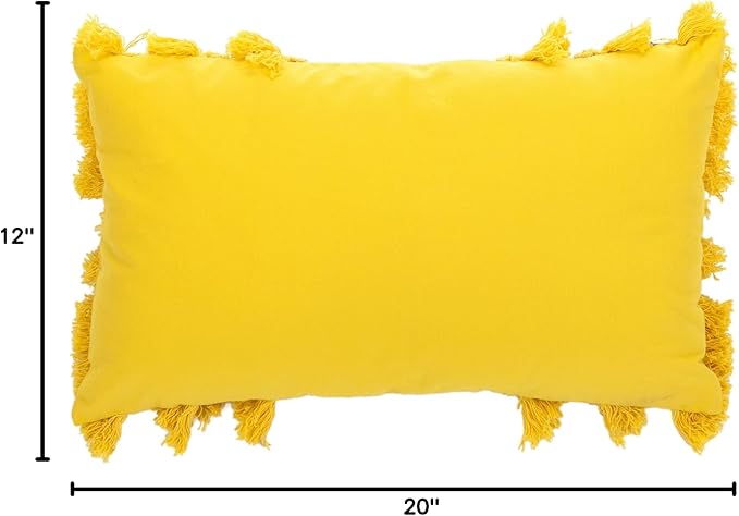 Safavieh Grema 12 x 20-inch Yellow Bohemian Decorative Throw Pillow