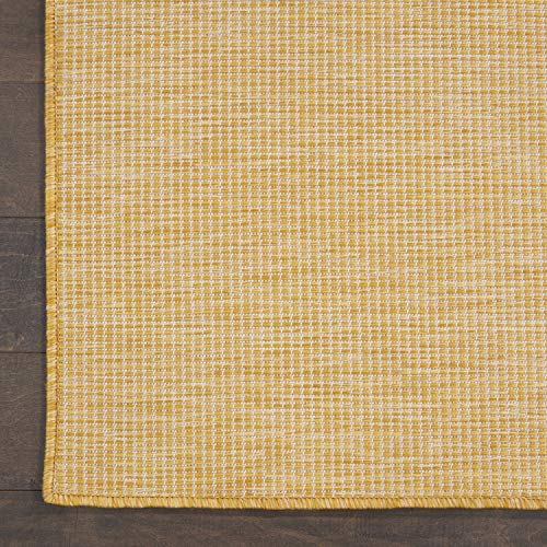 Nourison Home Positano Yellow 2'2" x 10' Area Rug - Easy Clean, Non Shedding, Bed Room, Living Room, Dining Room, Kitchen (10' Runner) - color: Yellow, size: 2'2" x 10' (Runner)