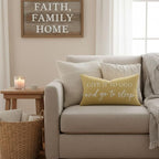 Decorative Throw Pillow Covers 12x20 Inch Set of 2 – Yellow Christian Lumbar Pillowcase – Give It to God and Go to Sleep/Relax God’s Got This – Spring Summer Faith Bedroom Bed Decor