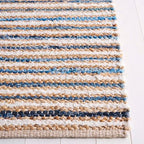 SAFAVIEH Cape Cod Collection Area Rug - 6' x 9', Natural & Blue, Handmade, Braided Design, Ideal for The Living Room, Bedroom, Dining Room (CAP151M-6) - color: Natural/Blue, size: 6' x 9' (Rectangular)
