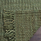 SAFAVIEH Natural Fiber Collection Accent Rug - 2' x 3', Green, Handmade Boho Fringe Woven Jute, Ideal for High Traffic Areas in Entryway, Living Room, Bedroom (NF368G) - color: Green, size: 2' x 3' (Rectangular)
