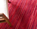 Unique Loom Chindi Cotton Collection Soft Hand Woven Natural Fiber Striped Area Rug, 2 ft 2 in x 6 ft 7 in, Red/Purple - color: Red/Purple, size: 2'2" x 6'7" (Runner)