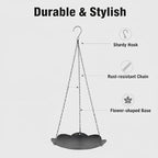 Hanging Planter for Indoor Outdoor, Plant Hanger, Hanging Plant Holder, Plant Pot Shelf Basket for Window Wall Ceiling Garden with Chains and Hooks, 2Pcs (Leaf)