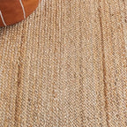 SAFAVIEH Natural Fiber Collection Area Rug - 5' x 8' Oval, Natural & Ivory, Flat Weave Farmhouse Border Jute Design, Ideal for High Traffic Areas in Living Room, Bedroom (NF812A) - size: 5' x 8' (Oval)