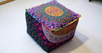 CRAFT KALA Mandala Meditation Floor Pillows Square Pillow Cover Seating Decorative Adults Bohemian Floor Cushion Cover Outdoor Living Room Throw Ottoman Poufs Cover 20X20X14 inches, Multi Six Color