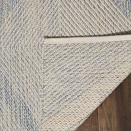 SAFAVIEH Montauk Collection Accent Rug - 4' x 6', Light Blue, Handmade Cotton, Ideal for High Traffic Areas in Entryway, Living Room, Bedroom (MTK821B) - color: Light Blue, size: 4' x 6' (Rectangular)