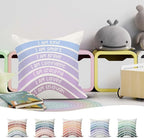 QIYUHOY Rainbow Classroom Throw Pillow Covers, Book Center Calming Corner Playroom Decor Pillow Case, Purple Pillow Cover, I Am Kind Smart Brave Confidence 18x18 Inch Pillowcase（Royal Purple）