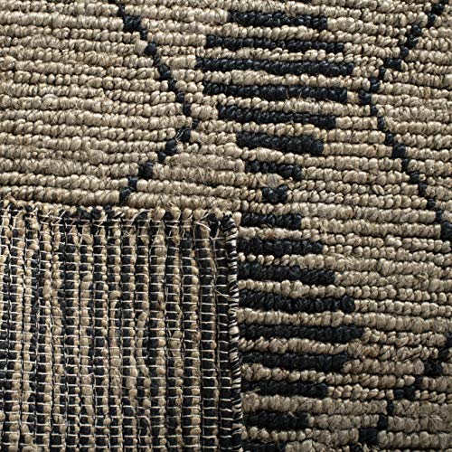 SAFAVIEH Bohemian Collection 5' x 8' Beige / Black BOH703Z Handmade Moroccan Tribal Jute Area Rug - size: 5' x 8' (Rectangular)