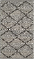 SAFAVIEH Montauk Collection Accent Rug - 2' x 3', Black, Handmade Cotton, Ideal for High Traffic Areas in Entryway, Living Room, Bedroom (MTK821D) - color: Black, size: 2' x 3' (Rectangular)