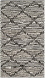 SAFAVIEH Montauk Collection Accent Rug - 2' x 3', Black, Handmade Cotton, Ideal for High Traffic Areas in Entryway, Living Room, Bedroom (MTK821D) - color: Black, size: 2' x 3' (Rectangular)