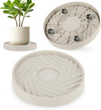2 Pack Plant Caddy with Wheels,15" Rolling Plant Stand 195 LBS Heavy Duty with Hidden 360 ° Rotating Silent Wheel Wheels for Outdoor Indoor Large Plant Pots, Flower Pot, Patio