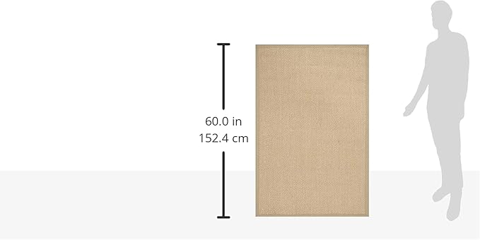 SAFAVIEH Area Rug 3x5 - Natural Fiber Collection - Maize & Linen Color, Sisal, Woven Design with Border (NF141B)