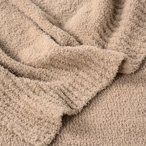 JOOJA Dusty Rose Fuzzy Knitted Blanket, Soft Plush Queen Size for Bed, Cozy Lightweight Blanket for All Seasons, Dusty Rose, 90x90 - color: Dusty Rose, size: 90x90