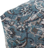 Foamma Pouf Ottoman Blue, 16"x16"x16" - Square Ottoman Foot Rest for Living Room and Bedroom, Pouf Footstool, Foot Rest for Couch, Boho Furniture for Home