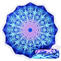 Large Microfiber Boho Mandala Beach Towel Round Bohemian Beach Blanket Hippie Indian Throw Blanket Beach Tapestry Sand Free Quick Dry Yoga Picnic Mat Wall Decor Circle Tablecloth,59'',Ocean Blue - color: Ocean Blue Mandala
