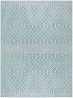 Nourison Home Positano Aqua 9' x 12' Area Rug - Easy Clean, Non Shedding, Bed Room, Living Room, Dining Room, Kitchen (9' x 12')