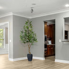 8ft Artificial Olive Tree, 96” Tall Fake Plant with Basket, Indoor Outdoor Faux Large Olive Silk Tree for Home Office Living Room Decor (2400 Leaves)