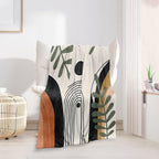 Abstract Modern Throw Blanket Boho Minimalist Mid Century Sun Aesthetic Soft Warm Bed Bedding Women Blankets for Couch Bedroom Sofa Office Cozy Flannel Blanket Orange Beige Black,70"X80"