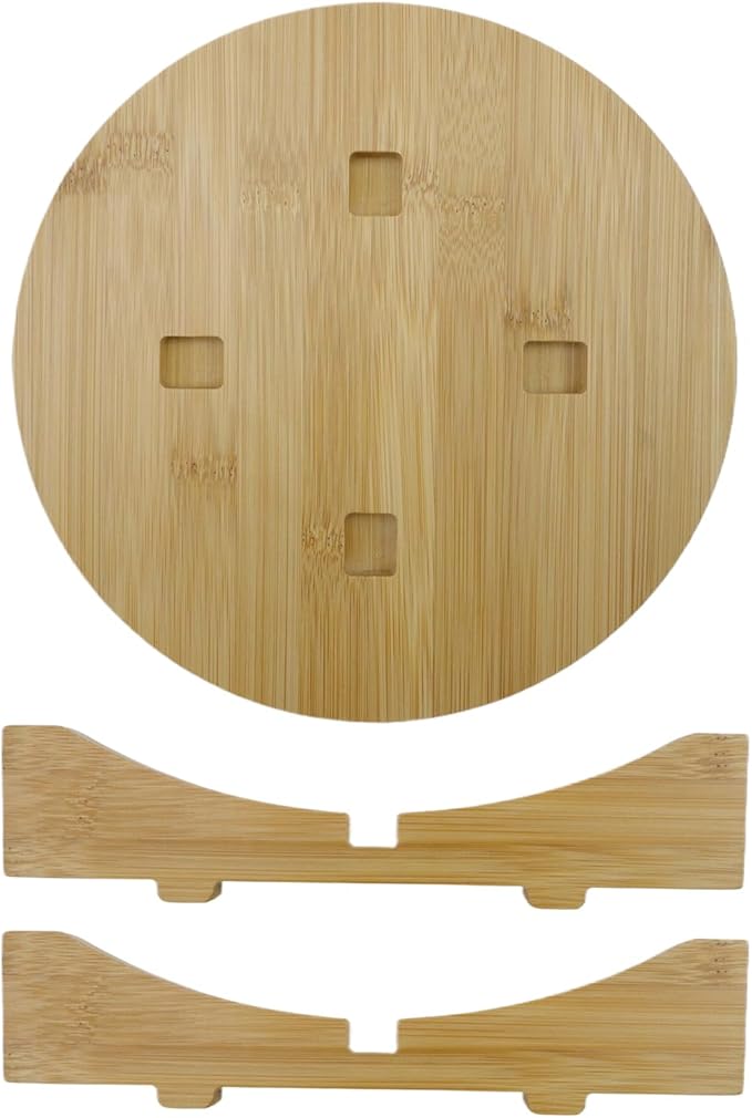 Oedema 7.6" Solid Wood Small Plant Stand Round Plant Riser Short Plant Stand Indoor for Small Plants, Flower Pot, Vase, Home Decor