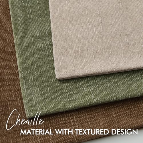 Set of 2 Textured Throw Pillow Covers Decorative Soft Accent Square Chenille Pillowcases Neutral Farmhouse Cushions Modern Home Decor for Couch Sofa Bedroom Living Room 18x18 Inch, Sage Geen - color: Sage Geen, size: 18" x 18" (Pack of 2)